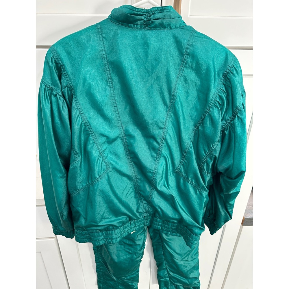 Vtg TAIL Sporty Teal Tracksuit Womens M Jacket Pants Retro Tennis - Picture 6 of 13